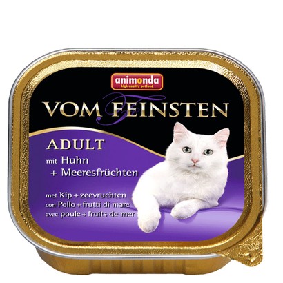Animonda vom Feinsten Cat Adult z Kurczakiem i Owocami Morza tacka 100g - obrazek 2