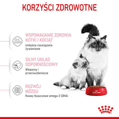 Royal Canin Mother&Babycat karma sucha dla kotek w okresie ciąży, laktacji i kociąt od 1 do 4 miesiąca 400g - obrazek 3