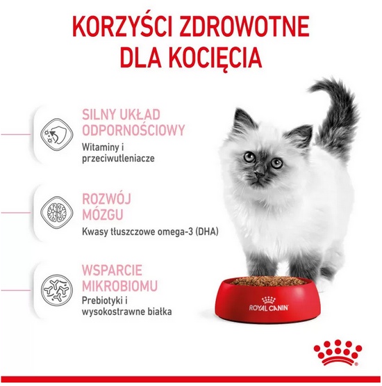 Royal Canin Kitten karma sucha dla kociąt od 4 do 12 miesiąca życia 400g - obrazek 4