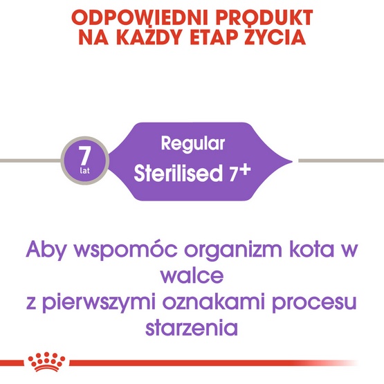 Royal Canin Sterilised 7+ karma sucha dla kotów dorosłych, od 7 do 12 roku życia, sterylizowanych 400g - obrazek 4