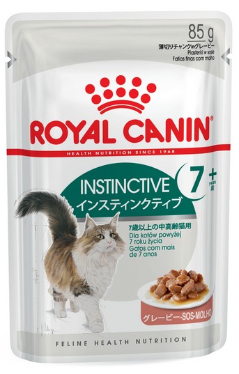 Royal Canin Instinctive +7 w sosie karma mokra dla kotów starszych, wybrednych saszetka 85g - obrazek 2
