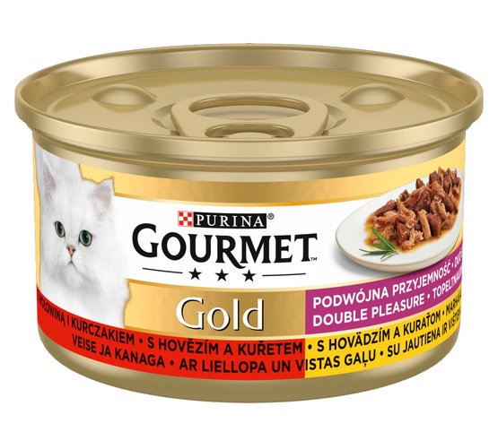 Gourmet Gold Wołowina i kurczak w sosie 85g - obrazek 2