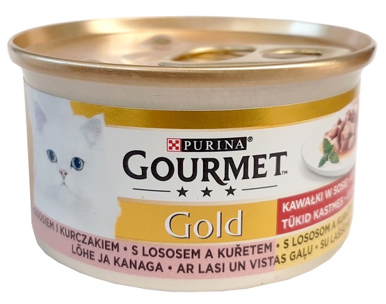Gourmet Gold Łosoś i kurczak w sosie 85g - obrazek 2