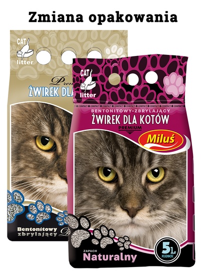 Miluś Premium żwir zbrylający bentonitowy 5L - obrazek 2