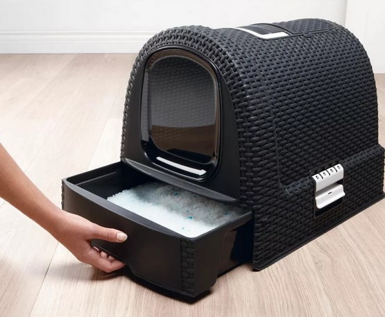 Curver Toaleta z filtrem dla kota grafitowo-biała - obrazek 2