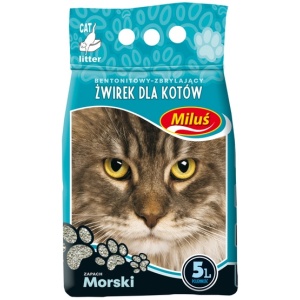 Miluś Morski żwir zbrylający bentonitowy 5L