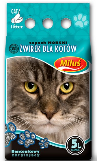 Miluś Morski żwir zbrylający bentonitowy 5L - obrazek 3