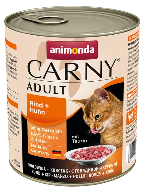 Animonda Carny Adult Wołowina + Kurczak puszka 800g - obrazek 2