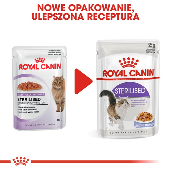 Royal Canin Sterilised w galaretce karma mokra dla kotów dorosłych, sterylizowanych saszetka 85g - obrazek 3