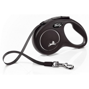 Flexi New Classic Smycz taśma S 5m czarna [FL-3228]