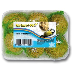 Natural-Vit Kule dla dzikich ptaków tacka 6szt 540g