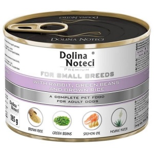 Dolina Noteci Premium Pies Mały Królik, fasolka i ryż brązowy puszka 185g
