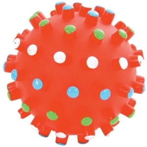 Zolux Zabawka winylowa piłka z wypustkami 10cm [480784]