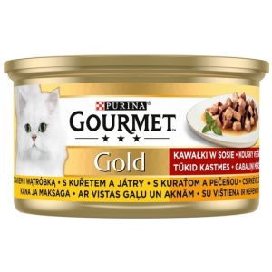 Gourmet Gold Kurczak i wątróbka w sosie 85g