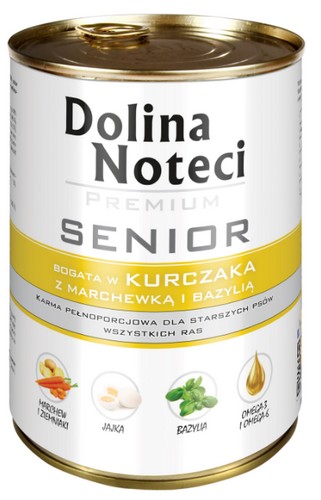Dolina Noteci Premium Pies Senior Kurczak puszka 400g - obrazek 2