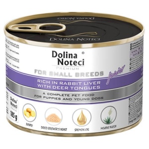 Dolina Noteci Premium Pies Mały Junior wątróbka królika i ozory jeleni 185g