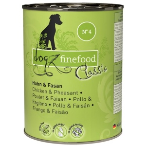 Dogz Finefood Classic N.04 Kurczak i bażant puszka 400g