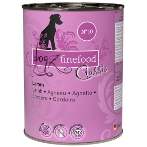 Dogz Finefood Classic N.10 Jagnięcina puszka 400g