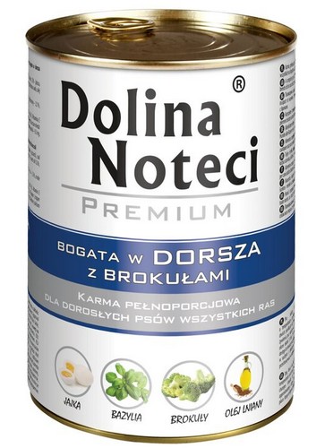 Dolina Noteci Premium Pies Dorsz i brokuły puszka 400g - obrazek 2