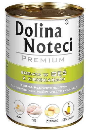 Dolina Noteci Premium Pies Gęś i ziemniaki puszka 400g - obrazek 2