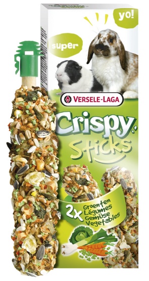 Versele-Laga Crispy Sticks Rabbit & Guinea Pig Vegetables - kolby dla królików i świnek z warzywami 110g - obrazek 2