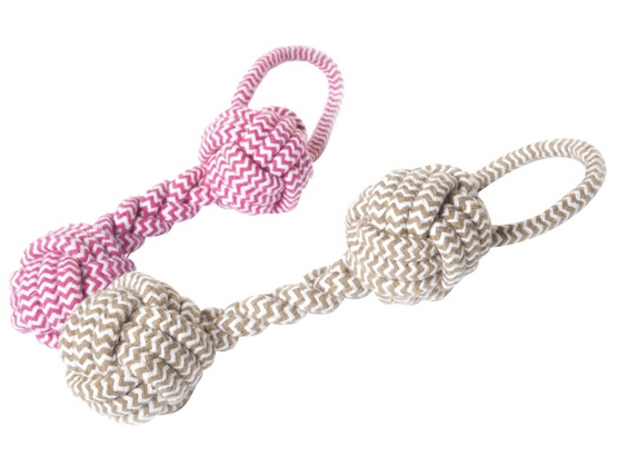 Dingo Zabawka dla psa - Kość z rączką różowa - obrazek 2