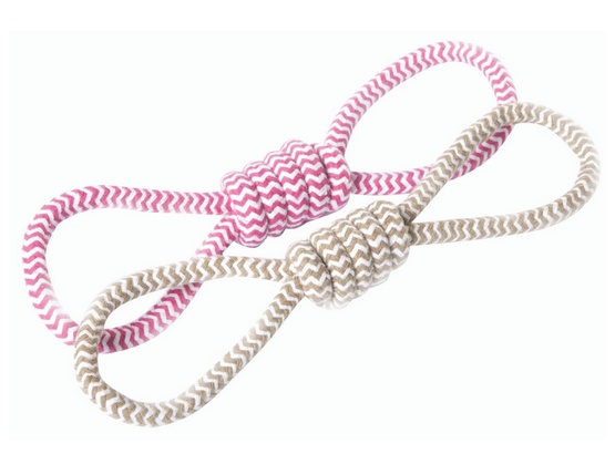 Dingo Zabawka dla psa - Przeciągacz z rączką różowy - obrazek 2