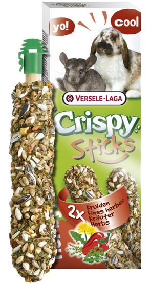 Versele-Laga Crispy Sticks Rabbit & Chinchilla Herbs - kolby dla królików i szynszyli z ziołami 110g - obrazek 2