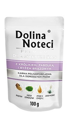 Dolina Noteci Premium Pies Królik, fasolka i ryż brązowy saszetka 100g