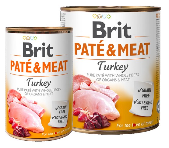 Brit Pate & Meat Dog Turkey puszka 800g