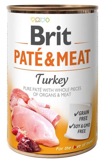 Brit Pate & Meat Dog Turkey puszka 800g - obrazek 2