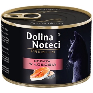 Dolina Noteci Premium Kot Bogata w łososia puszka 185g