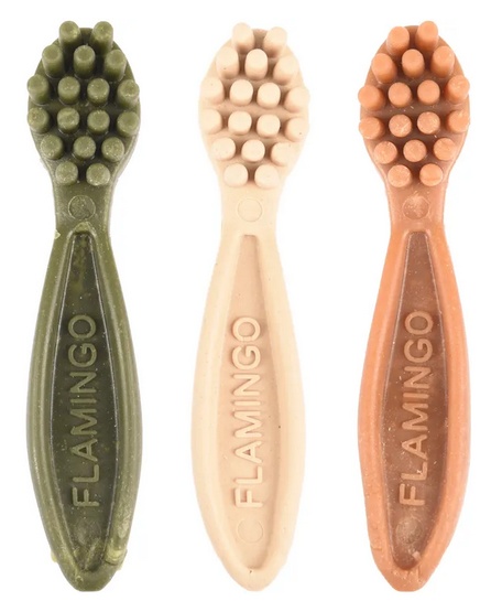 Flamingo Veggie gryzak szczoteczka 10cm/8szt - obrazek 2