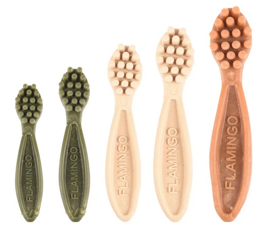 Flamingo Veggie gryzak szczoteczka 10cm/8szt - obrazek 4