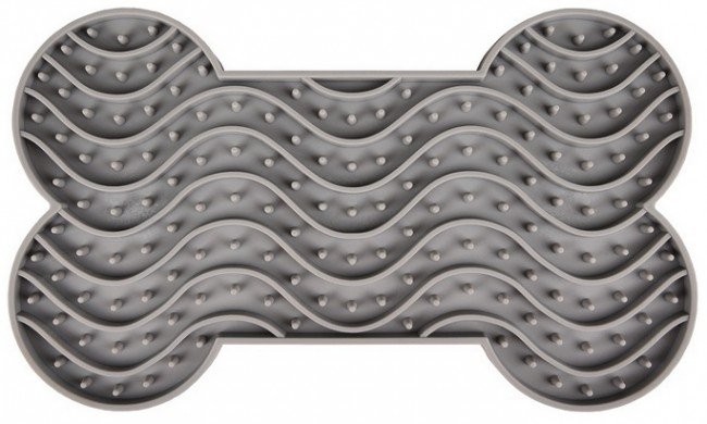 Flamingo Lick Pad Mata antystresowa L szara - obrazek 2