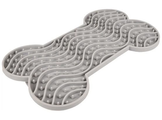 Flamingo Lick Pad Mata antystresowa L szara - obrazek 3