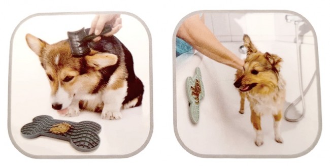 Flamingo Lick Pad Mata antystresowa L szara - obrazek 5