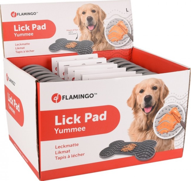 Flamingo Lick Pad Mata antystresowa L szara - obrazek 6