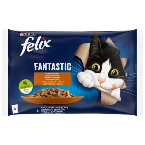 Felix Fantastic Wybór Mięs (królik+jagnięcina) w galaretce saszetki 4x85g