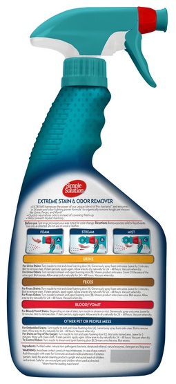 Simple Solution Extreme Stain & Odour Remover - preparat neutralizujący plamy i zapachy 954ml - obrazek 3