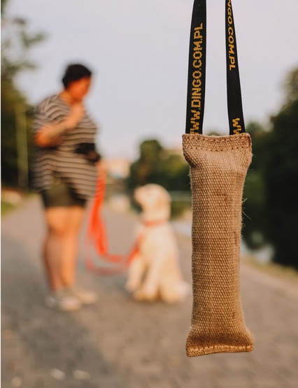 Dingo Zabawka dla psa - Szarpak z juty z uchwytem 60/8cm - obrazek 3