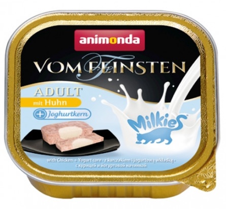 Animonda vom Feinsten Milkies Cat Kurczak + Jogurt tacka 100g - obrazek 2