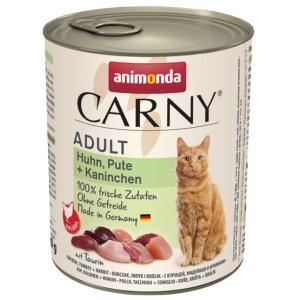 Animonda Carny Adult Kurczak, Indyk + Królik puszka 800g