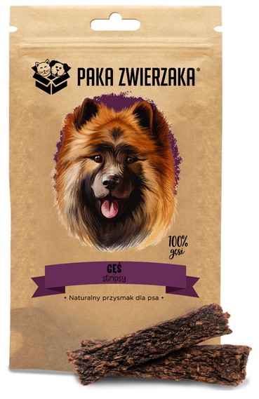 Paka Zwierzaka Stripsy Gęś 100% 70g - obrazek 2