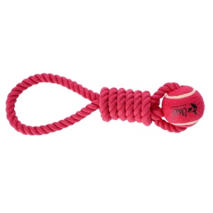 Dingo Zabawka dla psa - Piłka tenisowa z uchwytem Fresh 6,2x41cm różowa