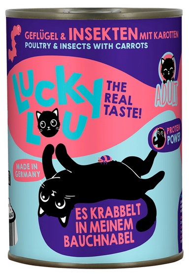 Lucky Lou Lifestage Adult Drób i owady puszka 400g - obrazek 4