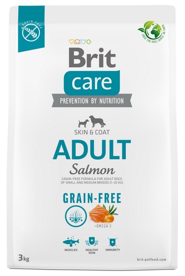 Brit Care Grain Free Adult Small & Medium Salmon 3kg - obrazek 2