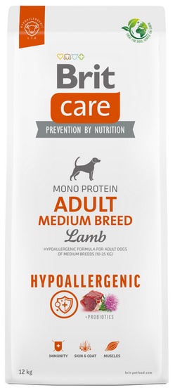 Brit Care Hypoallergenic Adult Medium Lamb 12kg - obrazek 2