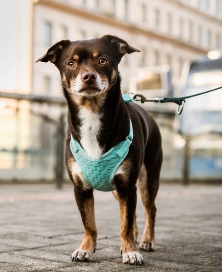 Dingo Szelki bezuciskowe z dwupaskową regulacją M miętowe - obrazek 2