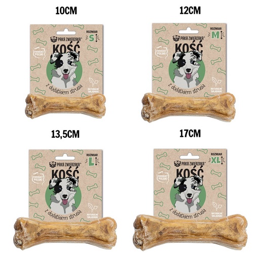 Paka Zwierzaka Kość z dodatkiem strusia XL 17cm - obrazek 2